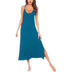 Damen Maxikleid mit eleganten Spaghettiträgern und lässigem Schnitt R&B