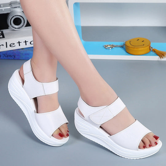 Damen Komfortable Wedge-Sandalen mit verstellbarem Riemen R&B