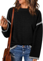 Damen Pullover mit modischen Streifen R&B