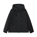 Herren wasserabweisende Outdoor-Jacke mit verstellbarer Kapuze und multifunktionalen Taschen R&B