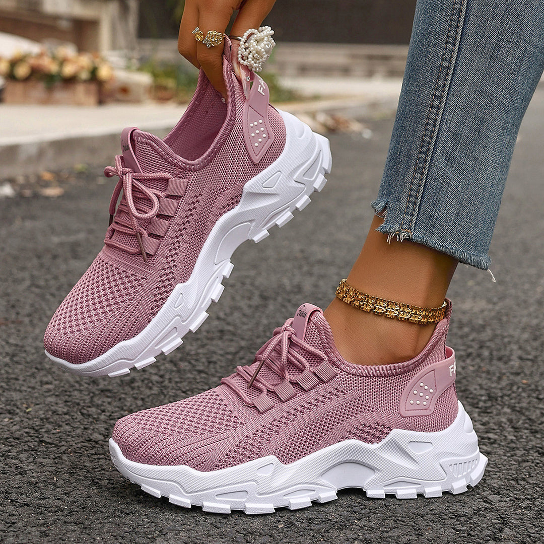 Damen Sportliche Mesh Sneakers mit dämpfender Sohle und atmungsaktiver Konstruktion R&B