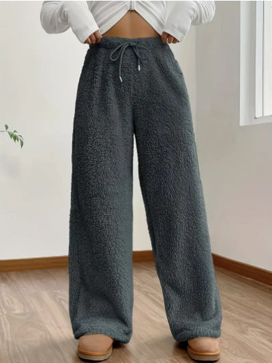 Damen Plüschstoff Freizeithose R&B