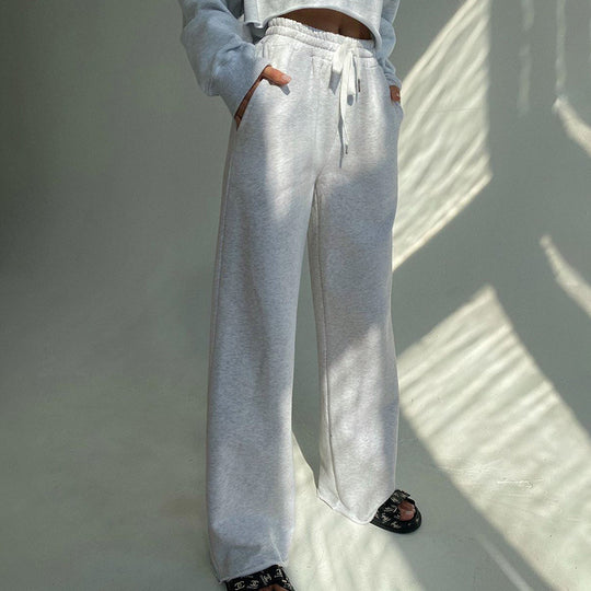Damen Bequeme Freizeithose mit elastischem Bund und Kordelzug R&B