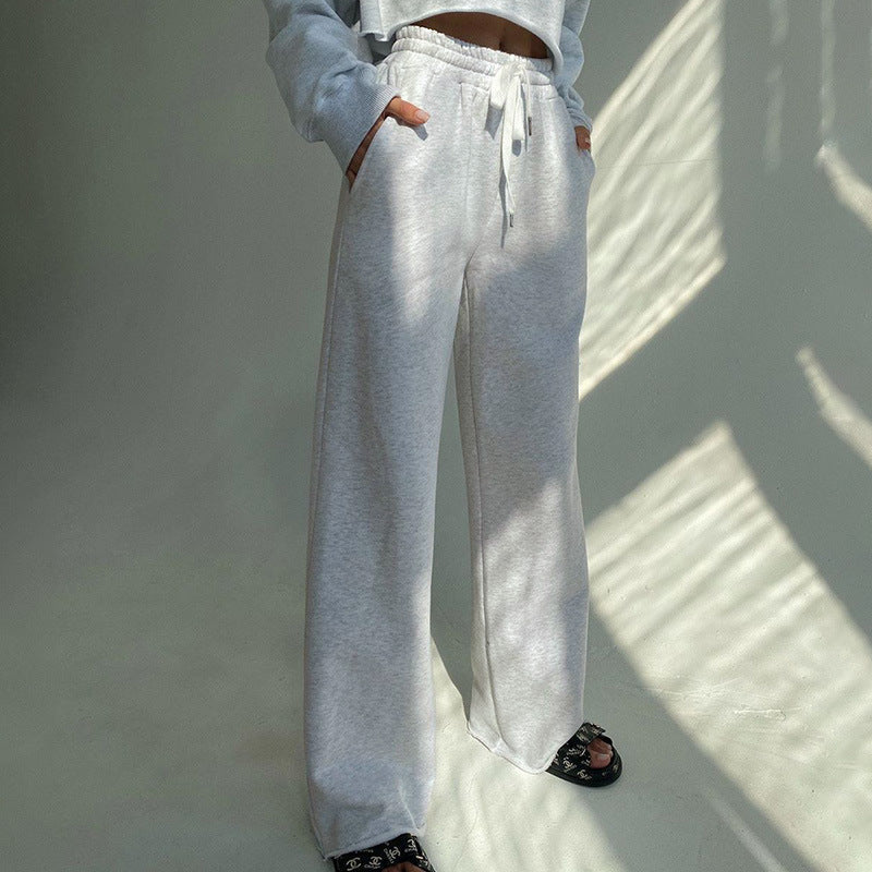 Damen Bequeme Freizeithose mit elastischem Bund und Kordelzug R&B