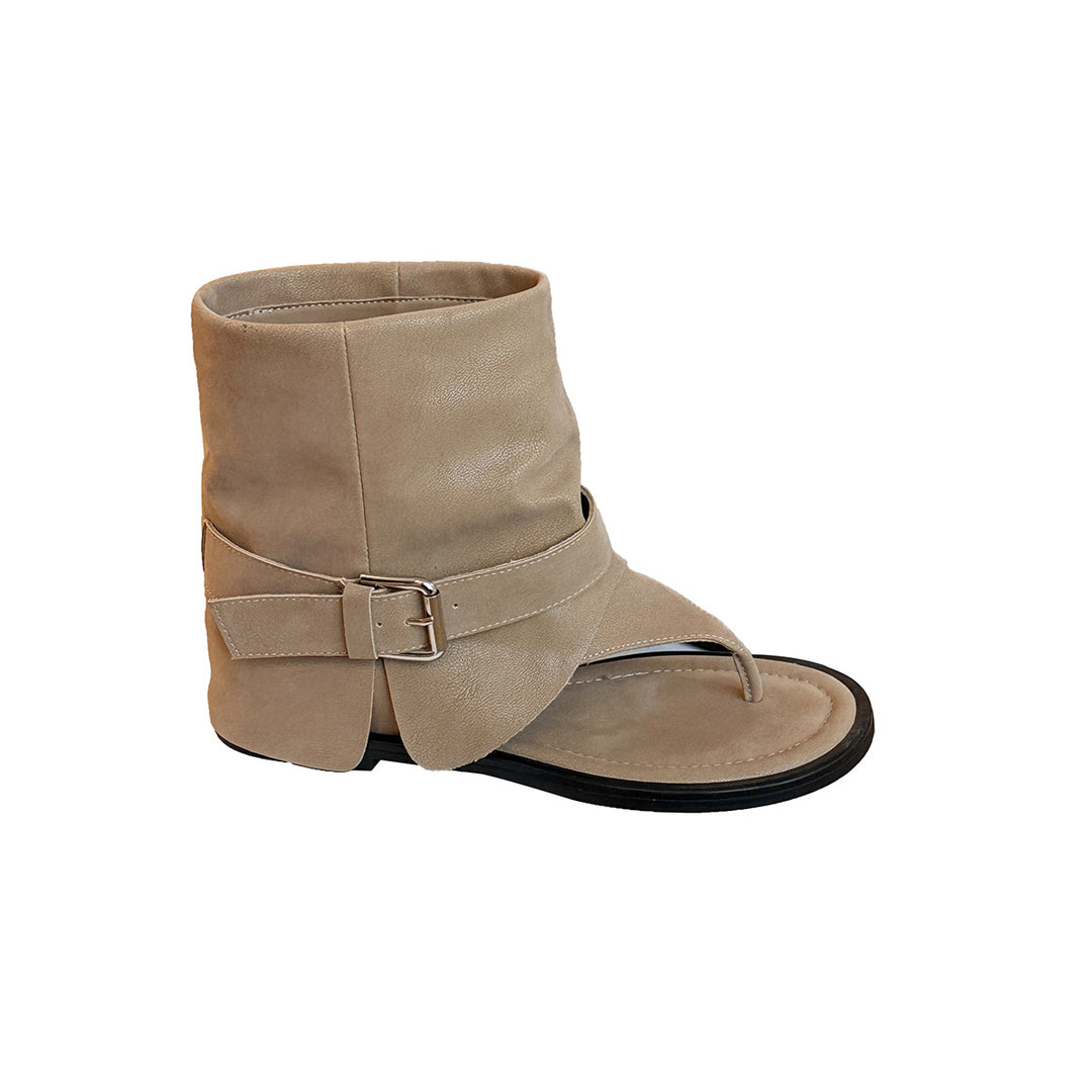 Damen Offene Stiefel mit modischem Fransen-Design und komfortabler Schnalle R&B