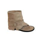 Damen Offene Stiefel mit modischem Fransen-Design und komfortabler Schnalle