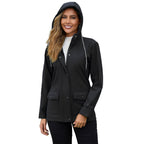 Damen nan wasserabweisender Parka mit Teddyfutter verstellbarer Kapuze und aufgesetzten Taschen R&B