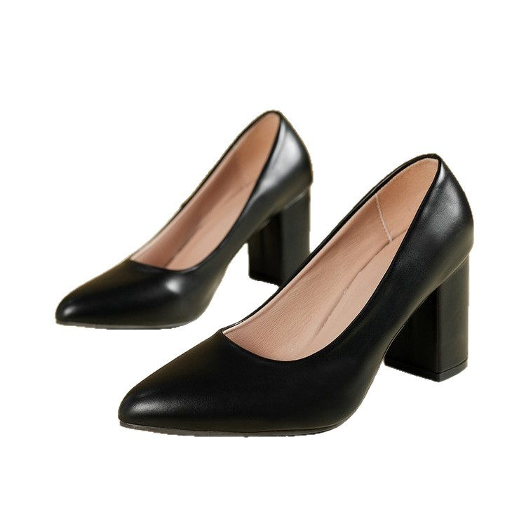 Damen elegante Blockabsatz-Pumps R&B