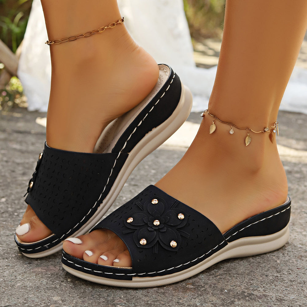 Damen Komfortable und elegante Mules mit floralem Design R&B
