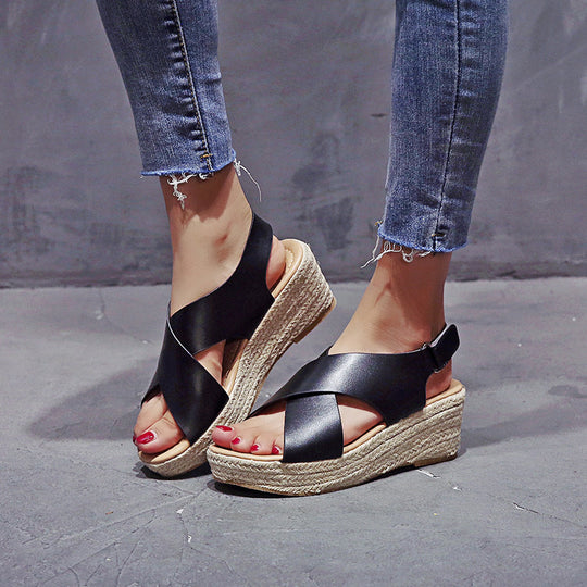 Damen Wedge-Sandalen mit elegantem Schnitt und komfortablem Fußbett R&B