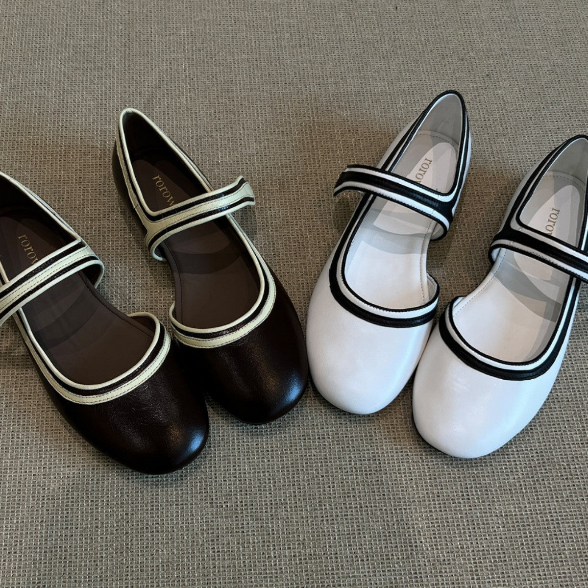 Damen Ballerinas mit modischen Riemchen R&B