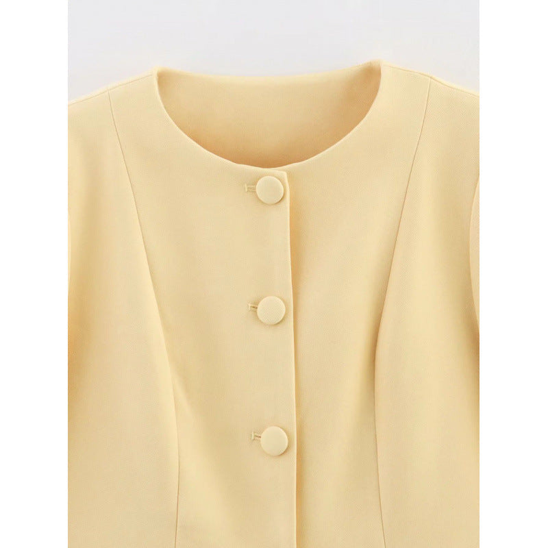 Damen moderne Blazerjacke mit strukturiertem Design R&B