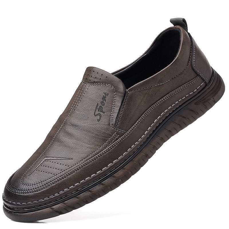 Damen Elegante Slip-On Lederschuhe mit rutschfester Sohle R&B