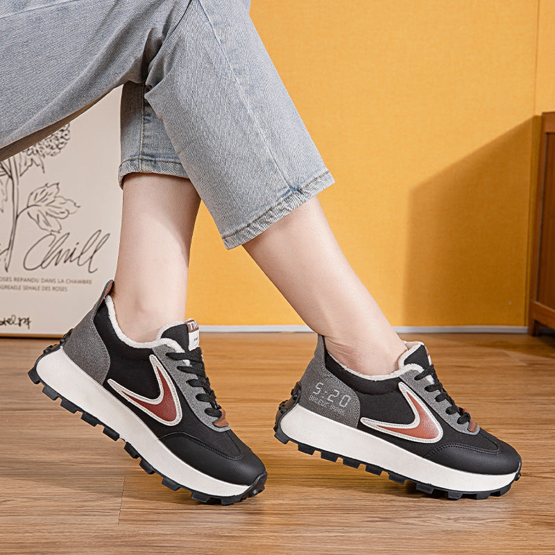 Damen Winter Sneakers mit warmem Fleece-Innenfutter und rutschfester Profilsohle R&B