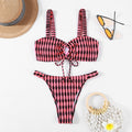 Damen Triangel-Bikini mit modischem Wickel-Design und verstellbaren Trägern R&B