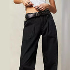 Damen Lässige High-Waist Jeans mit praktischen Seitentaschen R&B