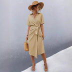 Damen Midikleid mit Wickeloptik R&B