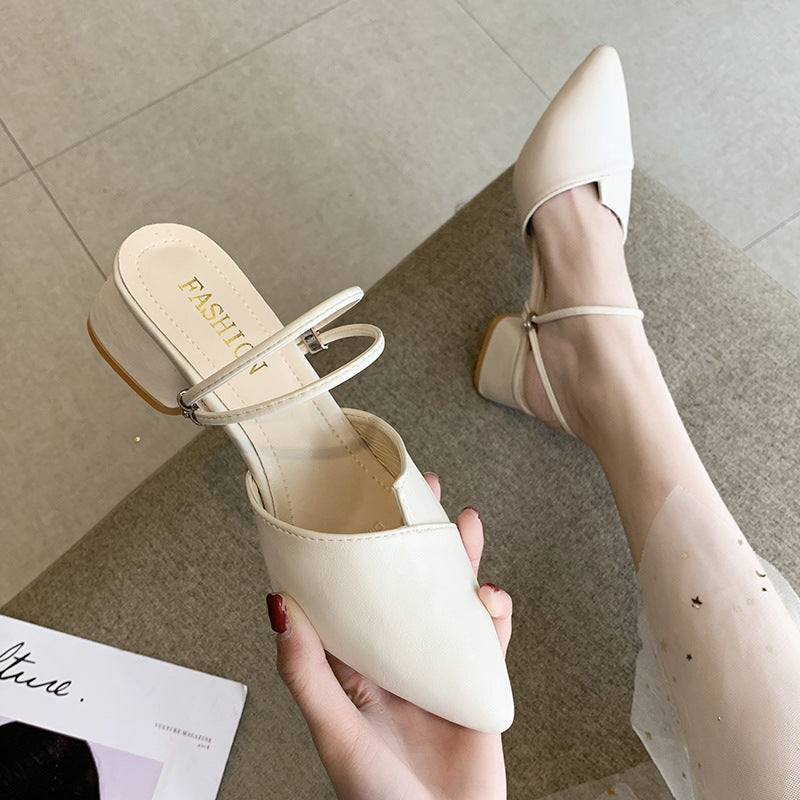 Damen elegante Sling-Pumps mit verstellbarem Riemchen und spitzem Zehenbereich R&B