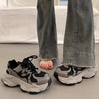 Damen Chunky Sneakers mit atmungsaktiven Mesh-Elementen und dämpfender Sohle R&B