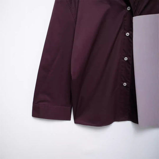 Damen vielseitige Bluse mit lässigem Schnitt und besonderem Falten-Design R&B