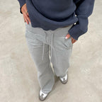 Damen Flared Sweatpants mit elastischem Bund und verstellbarem Kordelzug R&B