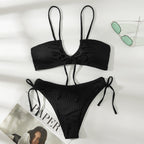 Damen Bikini-Set mit bindbarem Oberteil und hohem Beinausschnitt R&B