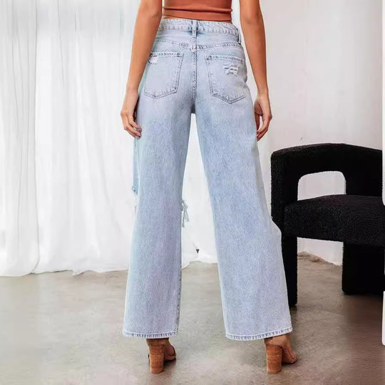 Damen Jeansjacke mit lässigem Schnitt und fransigem Saum R&B