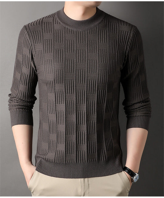 Herren Feinstrickpullover mit modernem Strukturdesign R&B