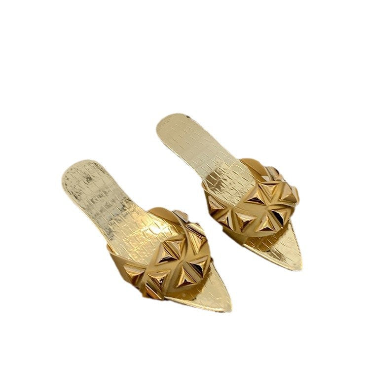 Damen Riemchen-Sandalen mit dekorativem Geometrie Design R&B