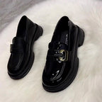 Damen Stilvolle Loafers mit modischem Schnallenverschluss