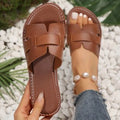 Damen Slipper mit modischem Riemen-Design und bequemer Fußbettung R&B