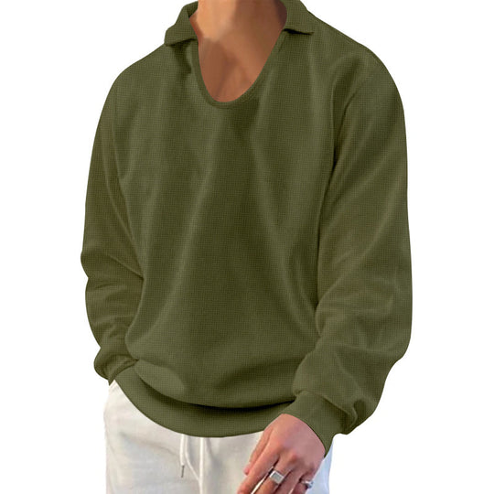 Herren lässiger Pullover mit strukturiertem Stoff und modernem Schnitt R&B