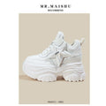 Damen Chunky Sneaker mit modischem Sternen-Design und extragroßer Sohle