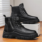Damen Stiefeletten mit robustem Profil und seitlichem Reißverschluss