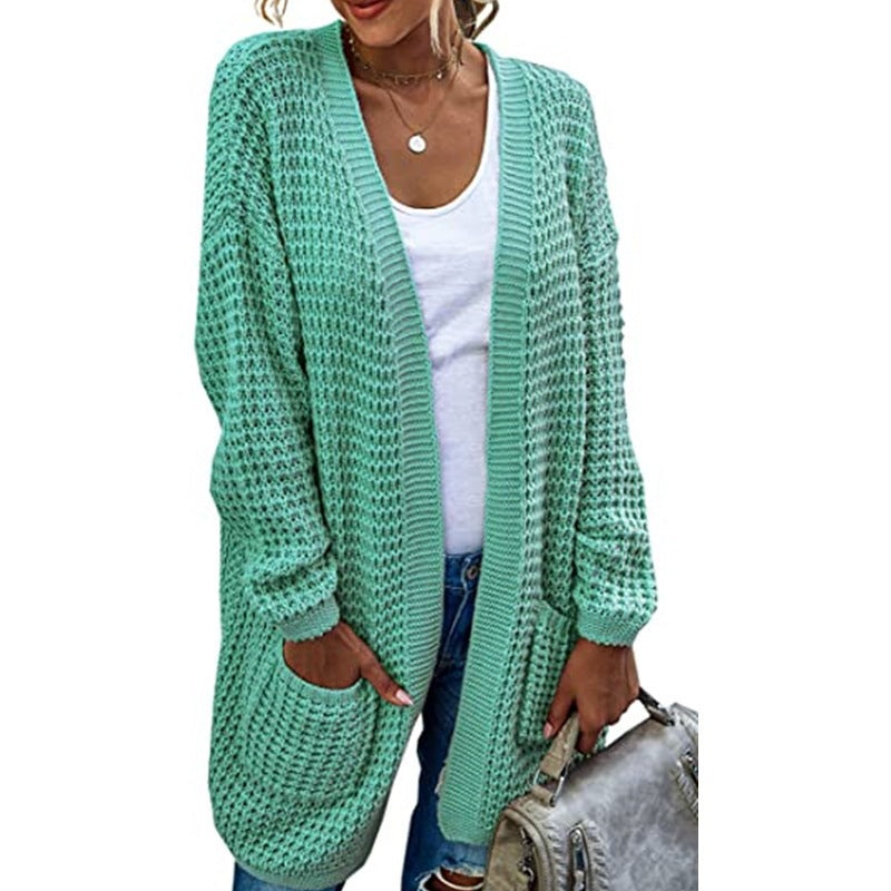 Damen Grob gestrickter Cardigan mit lässigem Schnitt und praktischen Taschen R&B