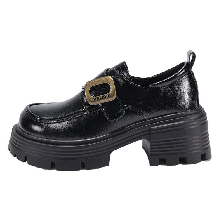 Damen modische Clogs mit robuster Sohle und dekorativem Schnallenverschluss R&B