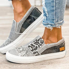 Damen modische Slip-On Sneakers mit Muster-Mix von R&B