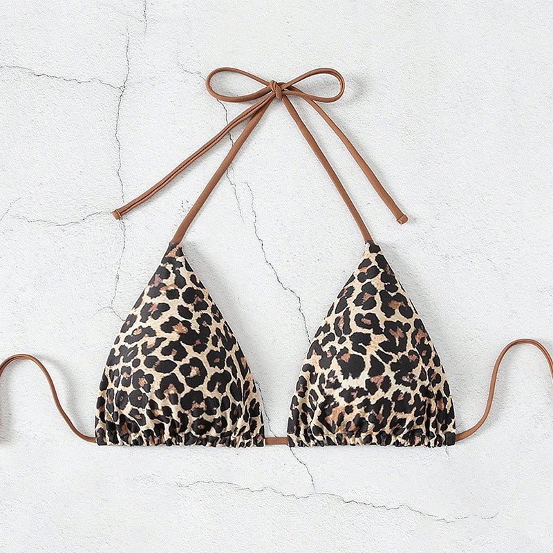 Damen Triangel-Bikini mit verspieltem Leopardenmuster R&B