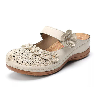 Damen-Clogs mit floralem Design und verstellbarem Riemen R&B