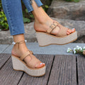 Damen Wedge-Sandaletten mit geflochtenem Riemendesign und komfortabler Fußbettung R&B