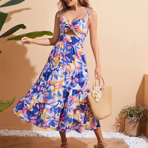 Damen Maxikleid mit Rüschen und verspieltem Schnitt R&B