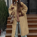 Damen Longline Utility-Jacke mit praktischen Taschen und verstellbarem Taillenzug R&B