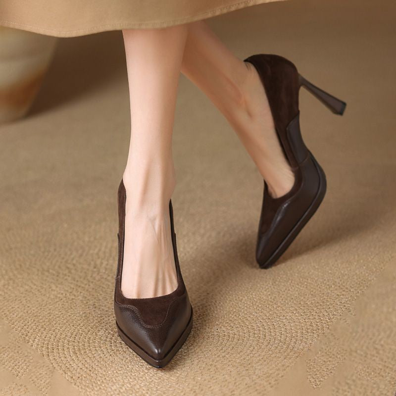 Damen elegante Spitzer-Pumps mit luxuriösem Fuxia-Design