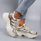 Damen Sportliche Chunky Sneakers mit atmungsaktiver Mesh-Oberfläche