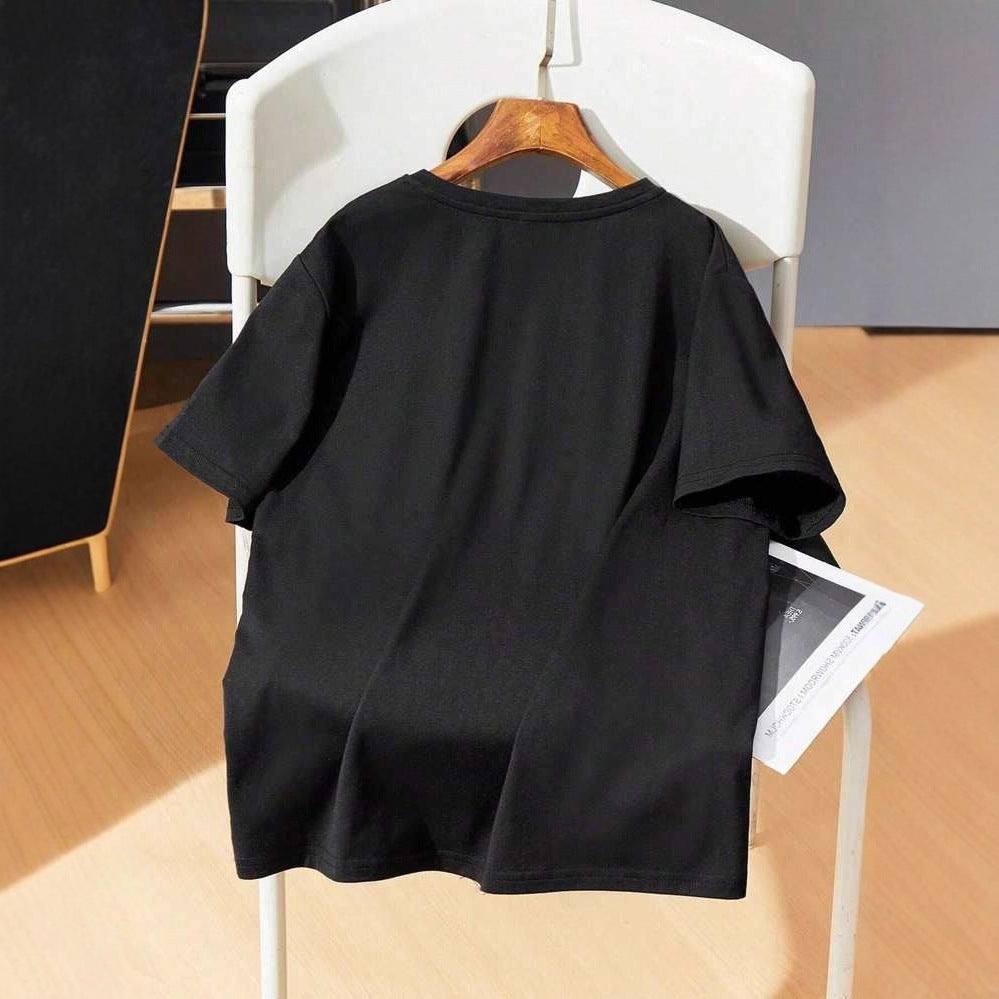 Damen oversized Grafik-T-Shirt mit urbanem Design R&B