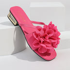 Damen Sandalen mit auffälligem Blumenapplikation und komfortablem Fußbett R&B