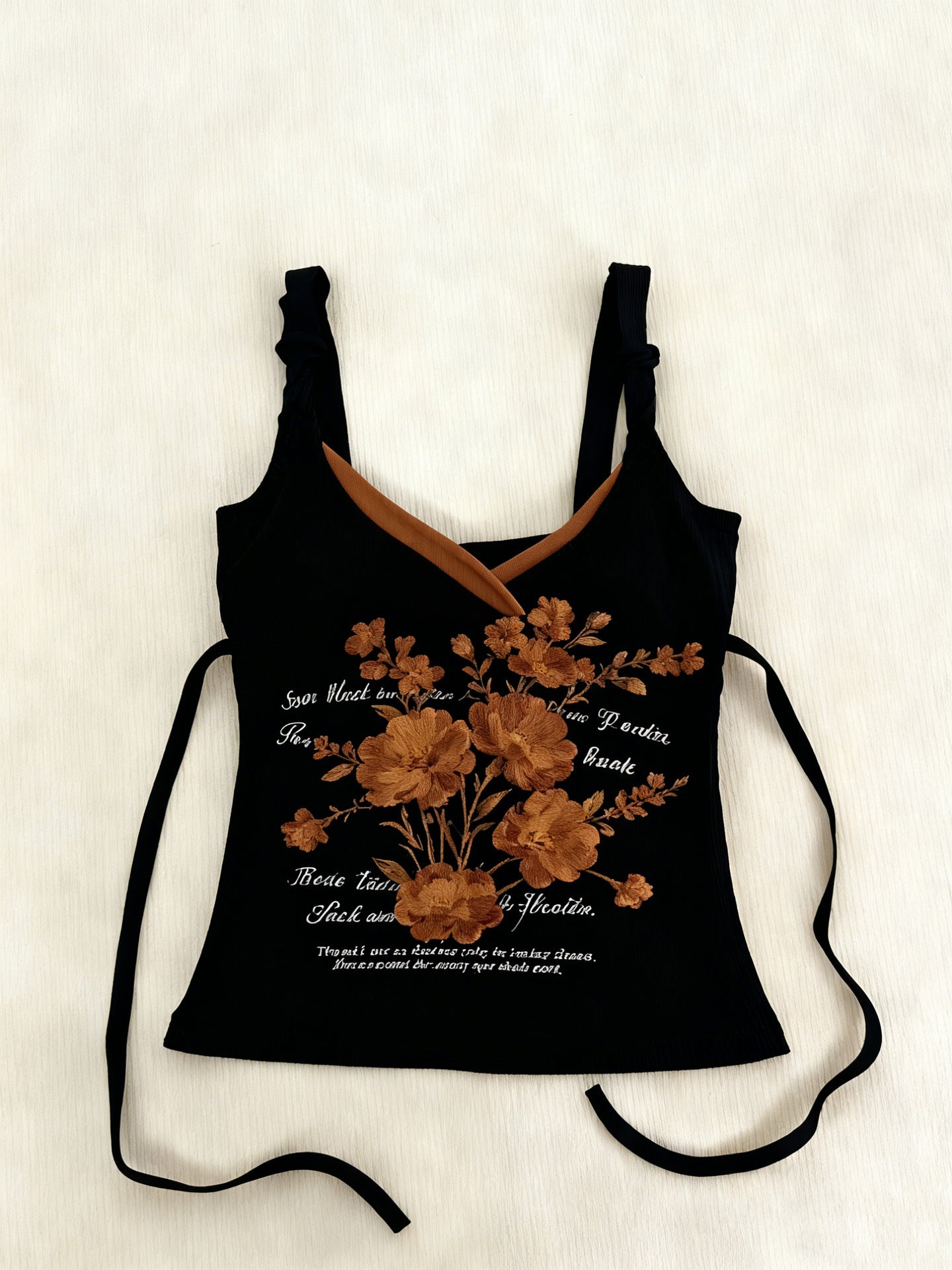 Damen-Top mit floralem Design und verstellbaren Trägern R&B