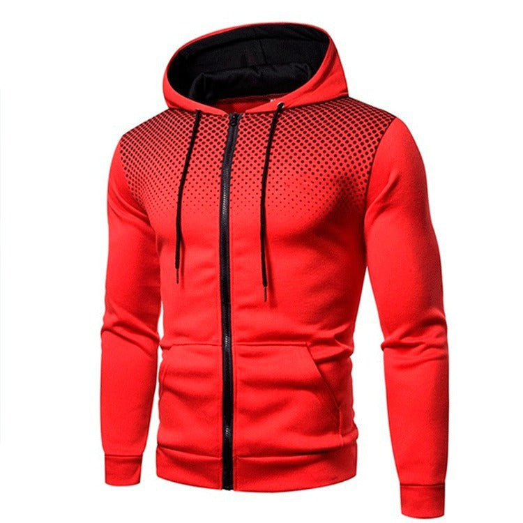 Herren modische Zip-Hoodie mit atmungsaktiven Einsätzen R&B
