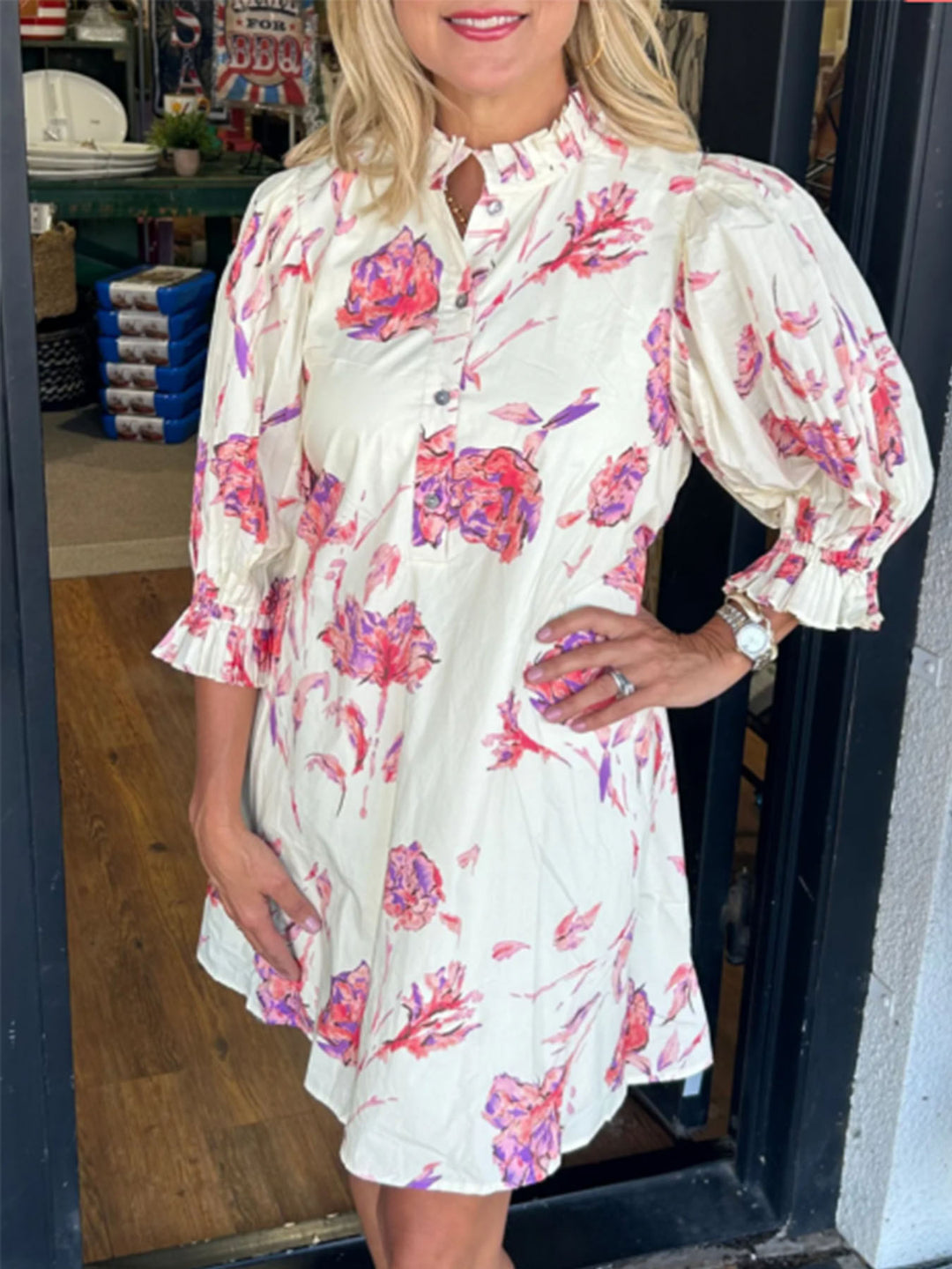Damen Blusenkleid R&B