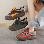 Damen Sportliche Sneakers mit elastischem Riemensystem und dicker Sohle R&B
